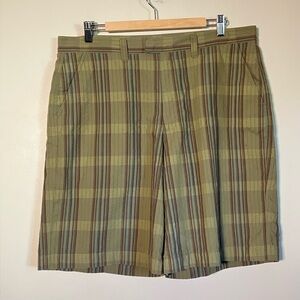 Patagonia Shorts Organic Cotton Green stripe check seersucker Bermuda Men’s 35